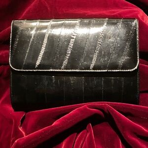 Black EEL skin  Clutch